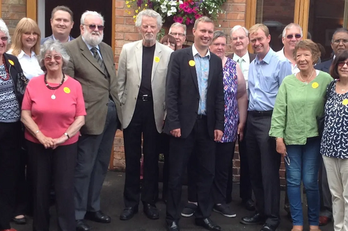 Tim Farron meets members in Hinckley