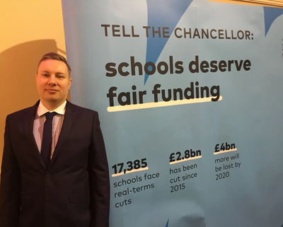 HInckley Lib Dem County Councillor Michael Mullaney backs the campaign for fair funding for local schools