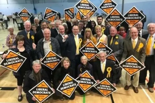 Local Lib Dems celebrate gaining Hinckley and Bosworth from the Tories