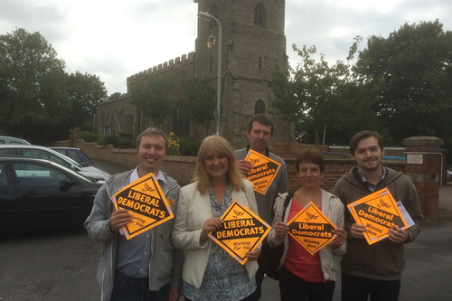 Shani Smith and Lib Dem campaigners in Barwell