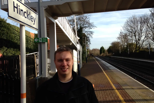 Cllr Michael Mullaney at Hinckley Railway Station