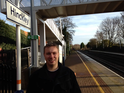 Cllr Michael Mullaney at Hinckley Railway Station