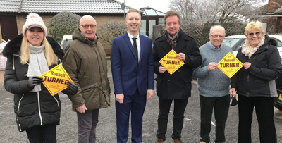 Russell Turner swept to victory in the Burbage Lash Hill by-election