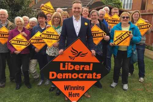 Michael Mullaney and local Lib Dem supporters