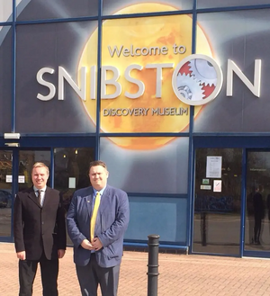 Michael Mullaney and Mathew Hulbert at Snibston Discovery Museum