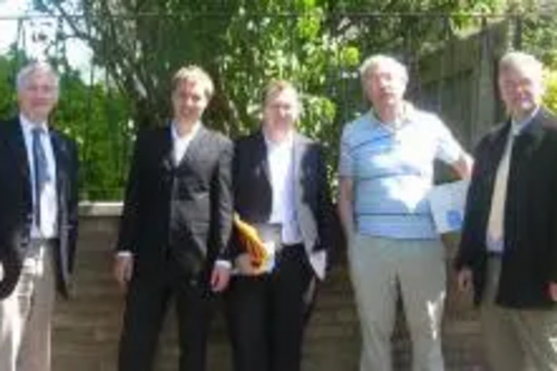 Bill Newton Dunn MEP and Ed Maxfield with local Lib Dems in Hinckley