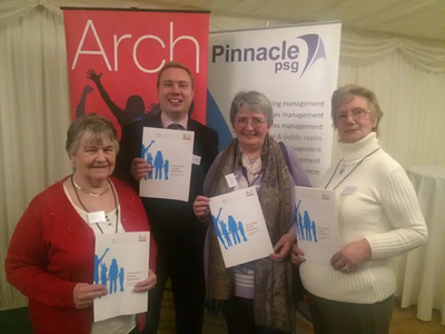 Michael Mullaney and Hinckley and Bosworth Tenants at the Housing Manifesto launch at the House of Commons