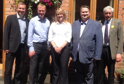 Tim Farron meets local supporters on his recent visit to Hinckley