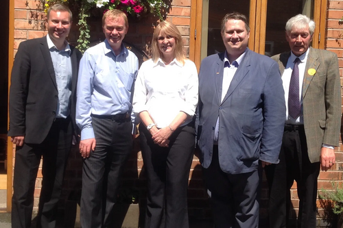 Tim Farron meets local supporters on his recent visit to Hinckley